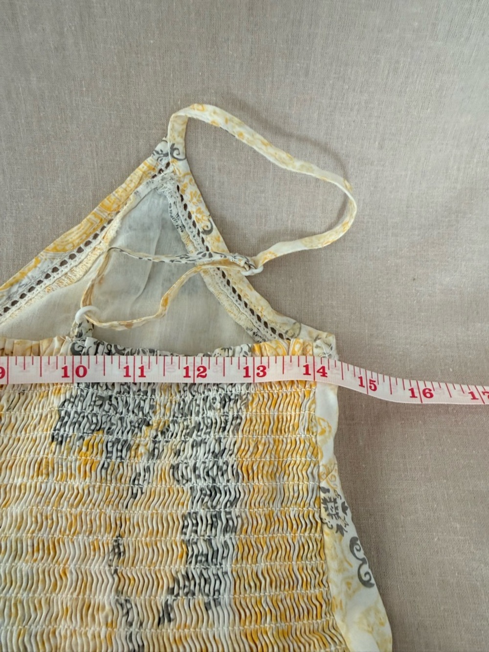 Rachel Zoe | Yellow Cotton Sundress | Embroidered Placket | Smocked | S - Picture 11 of 16